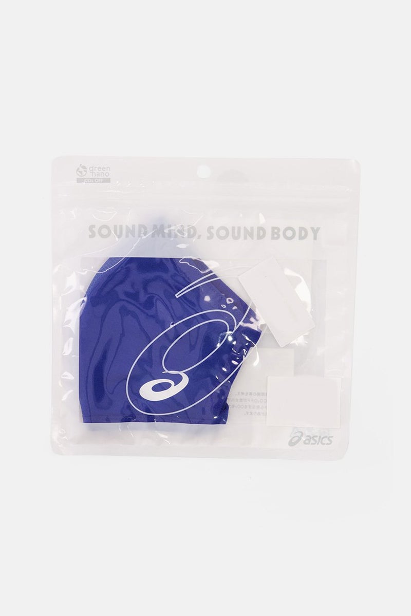 asics Men Brand Logo Face Mask, Blue - Image 1